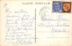 Interior de Louvesc de la POSTAL de la VENDIMIA del estribillo de la basílica y de las nuevas pinturas