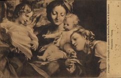 CPA Correggio Un Dettaglio Del Quadro La Madonna Detta di S Girolamo 