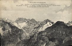 VINTAGE POSTCARD the Picturesque Alps Panorama Of the Summit Of the Head of Etret