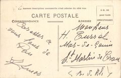 POSTAL Pau de la VENDIMIA el ataque frontal del principal del castillo