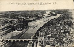VINTAGE POSTCARD Tours Panoramic View