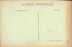 VINTAGE POSTCARD Tours College Descartes and the monument of Sicard