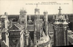 CPA Chateau De Chambord Les Combles Vue Prise a vol d'oiseau de la tour de l'hrologe