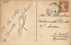 POSTAL Argeles GAave de la VENDIMIA de Pau y de Vircos