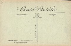 Iglesia de la ciudad de la POSTAL de la VENDIMIA de las cáscaras Oratonre de la princesa Of Austria de la margarita el atril