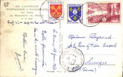 MODERN CARD Picturesque Auvergne And Tourist Lake Pavin the maisonnette of the sinner and the lake