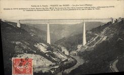 VINTAGE POSTCARD Valley Of Sioule Viaduct Of the Insipid ones