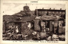 VINTAGE POSTCARD Auvergne Summit Of Puy De Dome Ruins Of the Mercury Temple