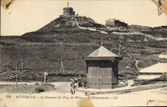 VINTAGE POSTCARD Auvergne the Summit Of Puy de Dome the observatory