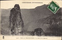 VINTAGE POSTCARD Picturesque Auvergne Valley De Chaudefour the rock of Resentment
