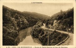 CPA La Bourboule Route De Saint Sauves Et Lac Du Barrage