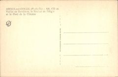 VINTAGE POSTCARD Ardes On Couze Valley De Rentieres the Rock Of the Eagle and the bridge of the baffle