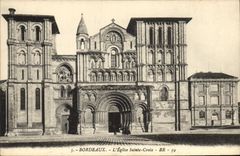 VINTAGE POSTCARD Bordeaux the Church Holy Cross