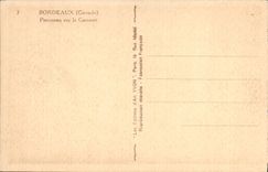 Panorama de Burdeos de la POSTAL de la VENDIMIA en el Garona