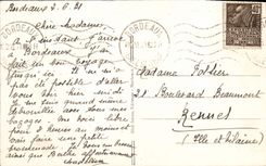 Burdeos de la POSTAL de la VENDIMIA la catedral y la torre Pey Berland