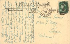 Burdeos de la POSTAL de la VENDIMIA la catedral