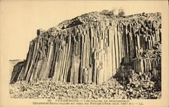 VINTAGE POSTCARD the Organ De Montrodeix Basaltic Columns with the foot of Puy de Dome