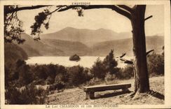 VINTAGE POSTCARD the Lake Chambon And the Mounts Gild