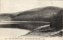 VINTAGE POSTCARD Auvergne Pittoresque Surroundings of the Mount Gilds the edges of the Lake Servieres