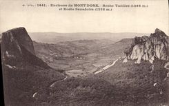 VINTAGE POSTCARD Environs Of the Mount Gilds Tuiliere Rock and Sanadoire rock