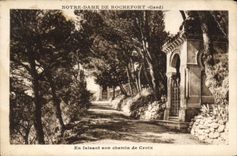 VINTAGE POSTCARD Notre Dame Of Rochefort By making her way of cross