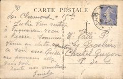 VINTAGE POSTCARD Clermont Ferrand Church Of Tiny And Large Post office building