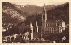 Cuestas pesadas de la POSTAL de la VENDIMIA y la basílica en el Arbiden inferior