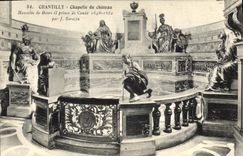 VINTAGE POSTCARD Castle Of Chantilly Vault Mausoleum of Henri II Prince de Conde