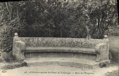 CPA Palais De Compiegne Banc de l'empereur