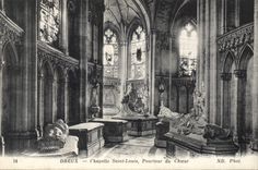 VINTAGE POSTCARD Dreux Vault St Louis Circumference of the chorus