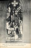 VINTAGE POSTCARD Dreux Vault Saint Louis Stained glass St Arnould Bishop of Metz
