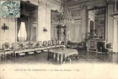 Castillo de la POSTAL de la VENDIMIA de Compiegne la sala de estar de las familias