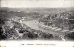 VINTAGE POSTCARD Lyon the Saone Panorama Seen De Fourvieres
