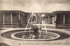 CPA Deauville Plage Fleurie Les Nouveaux Bains