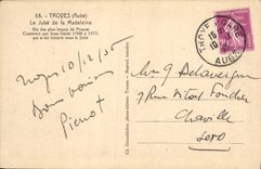 VINTAGE POSTCARD Troyes Jube Of the Madeleine