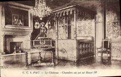 CPA Pau Le Chateau Chambre Ou Est Ne Henri IV