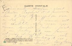 VINTAGE POSTCARD Orbec the Notre Dame Church