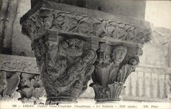 CPA Arles Cloitre De Saint Trophime Chapiteau La nativite
