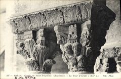 VINTAGE POSTCARD Arles Cloister Of Saint Trophime Capitals the tower of Israel