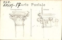 CPA Arles Cloitre De Saint Trophime Chapiteaux La tour d'Israel