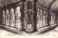 VINTAGE POSTCARD Arles the Cathedral Sainte Trophine the cloister