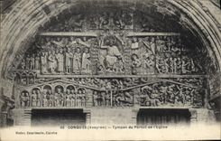 VINTAGE POSTCARD Conches Tympanum Of the Gate De I' Eglise