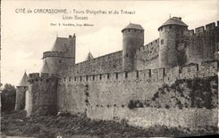 CPA Carcassonne Tours Visigothes et du Tresaut Lices Basses