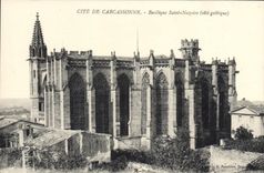 CPA Carcassonne Basilique Saint Nazaire