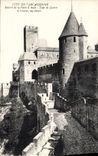CPA Carcassonne Entree De La Porte D'Aude Tour de justice