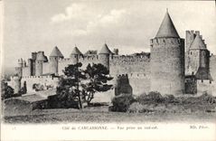 CPA Cite de Carcassonne Vue prise au sud est