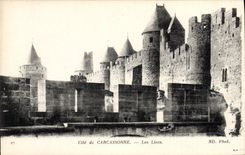 CPA Cite de Carcassonne Les lices