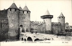 CPA Cite de Carcassonne Entree principale