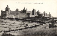 CPA Cite de Carcassonne Vue generale du Sud