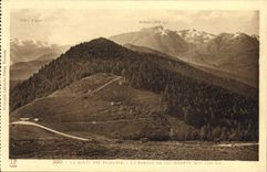 VINTAGE POSTCARD Road of the Pyrenees the top of the collar of Aspin